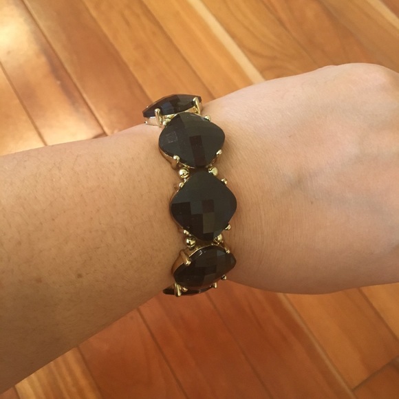 J Crew Stretched Bracelet Black - Picture 2 of 3